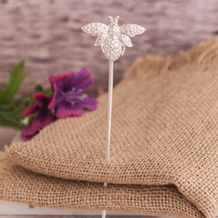 Bee hair stick  Hallmarked
