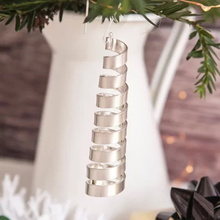 Christmas Twirl Decoration Sterling Silver UK Hallmarked