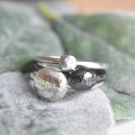 Silver Pebble Ring
