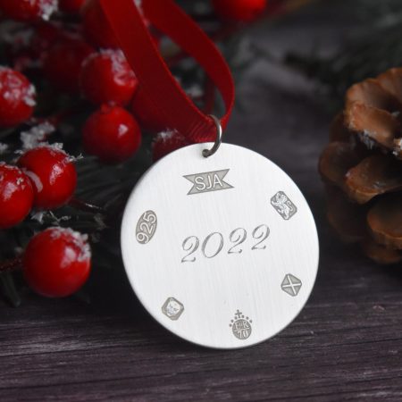 LAST ONE-LIMITED EDITION Platinum Jubilee Bauble Christmas Hallmarked Sterling Silver Keepsake